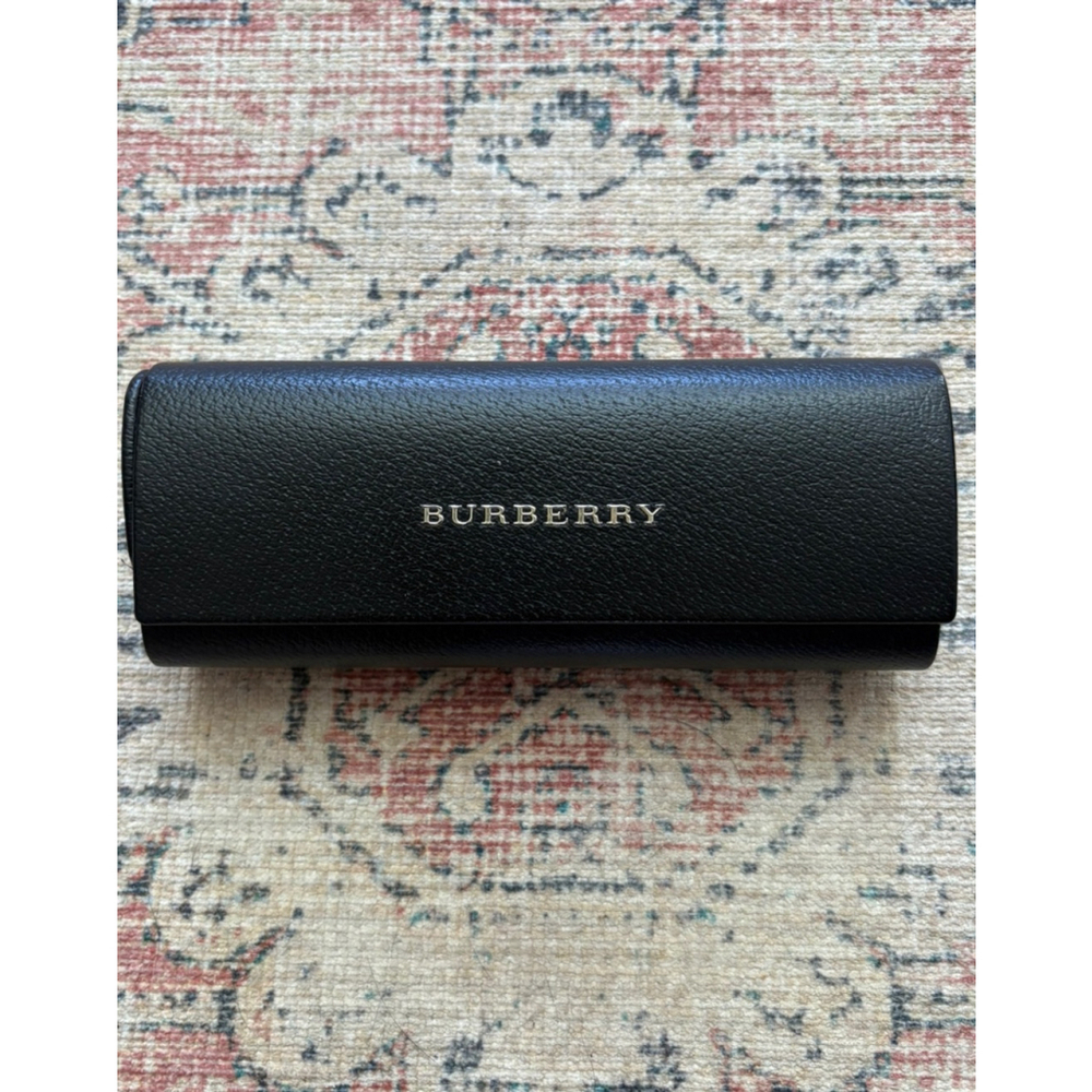 Burberry Sunglasses Case Black Leather Hard Shell - Picture 1 of 3